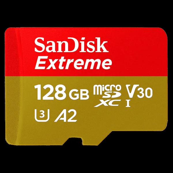 SanDisk Extreme MicroSDXC 128GB Class 10, Class 30, Class 3 190MB/s Memory Card