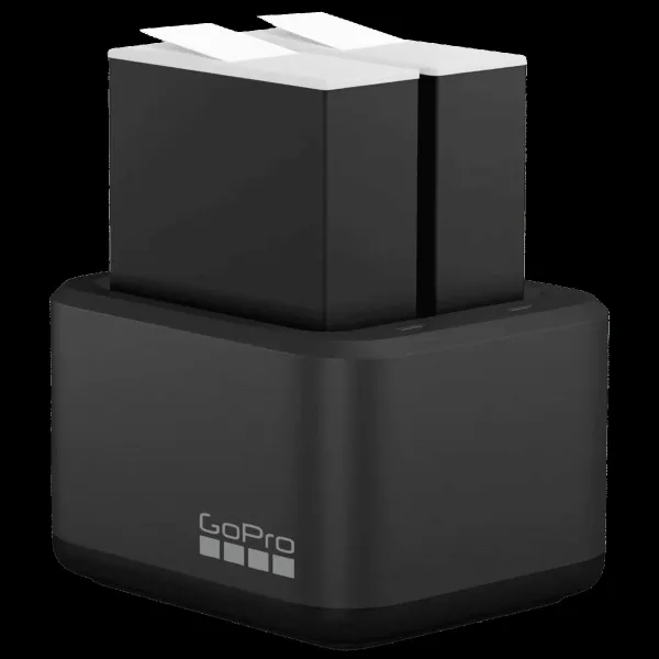 GoPro ADDBD-211-AS Fast Camera Battery Charger for Go Pro HERO09 Black, HERO10 Black, HERO11 Black, HERO12 Black (2-Ports, Dual LED Lights Display)