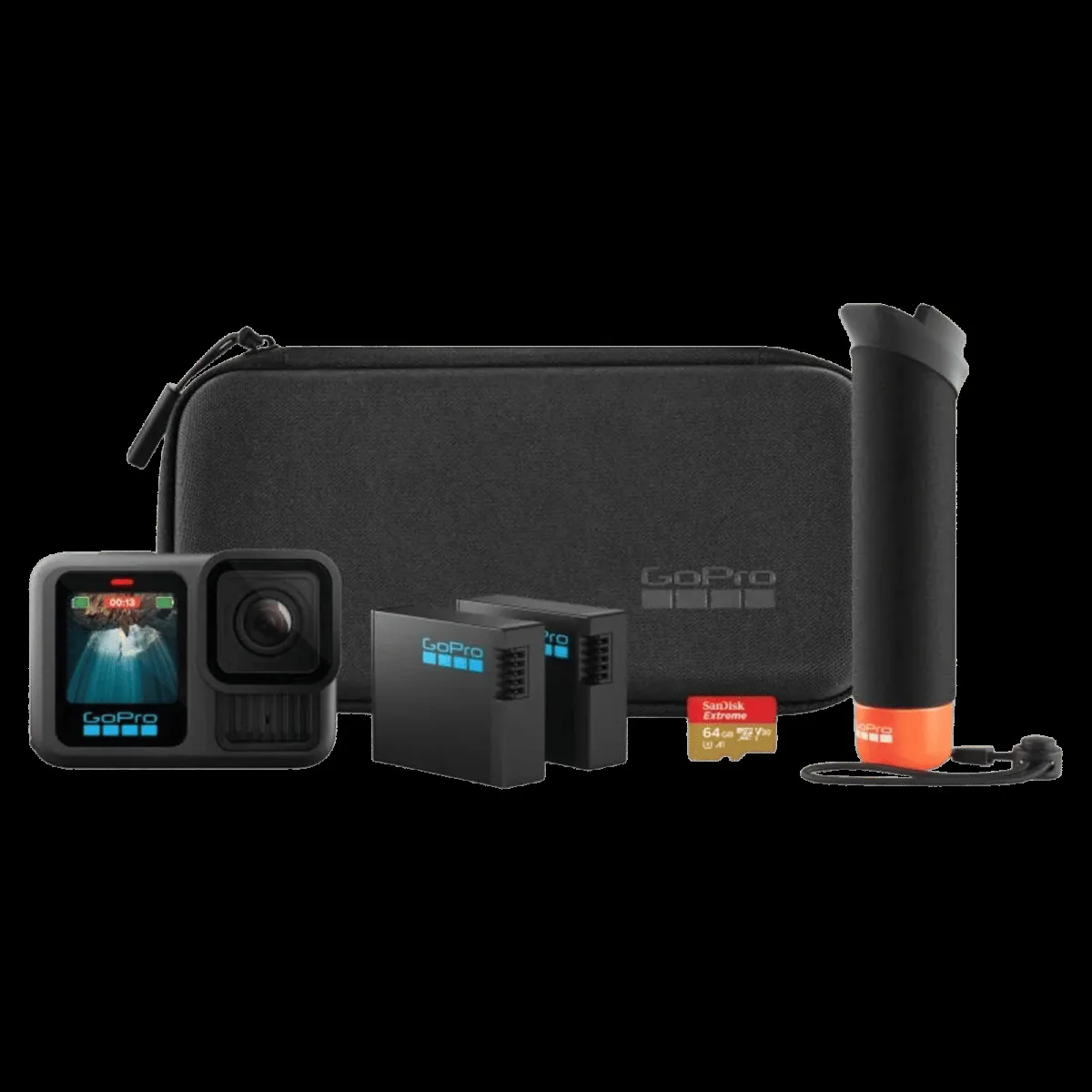 GoPro HERO13 Bundle 5.3K and 27MP 240 FPS Waterproof Sports Action Camera with Vehicle Light Trails (Black)