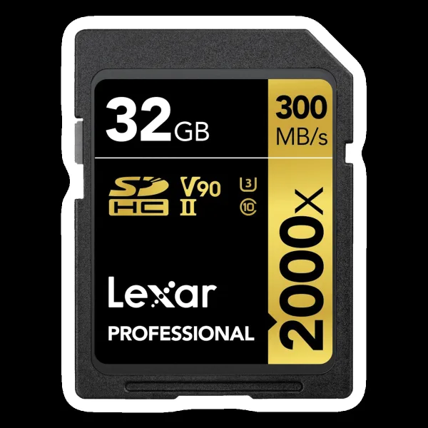 Lexar Professional 1800x GOLD Series SDHC 32GB Class 10 300MB/s Memory Card