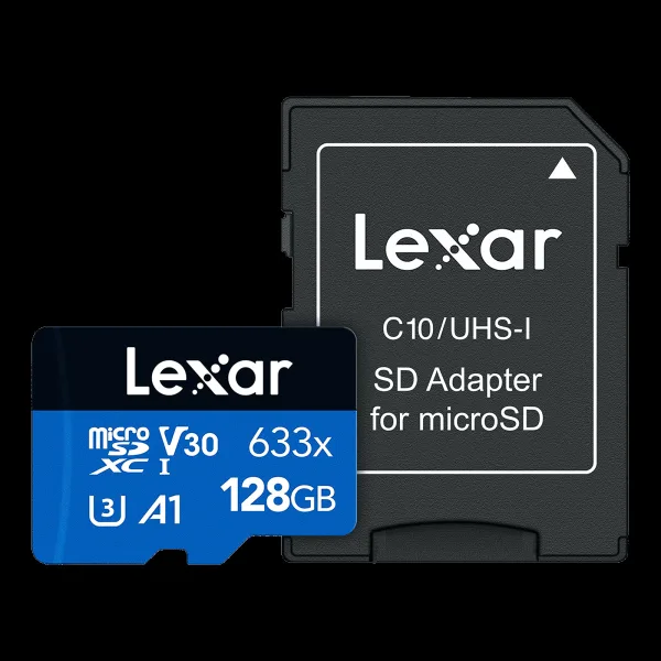 Lexar 633x BLUE Series MicroSDXC 128GB Class 10 100MB/s Memory Card