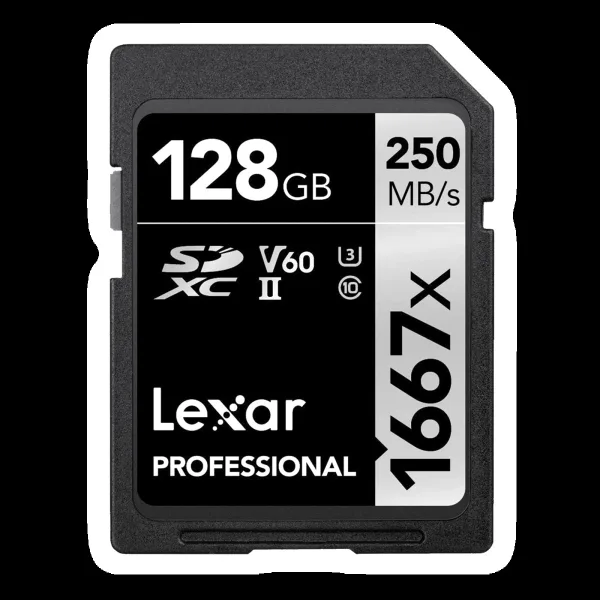 Lexar Professional 1066x SILVER Series SDXC 128GB Class 60, Class 3 250MB/s Memory Card