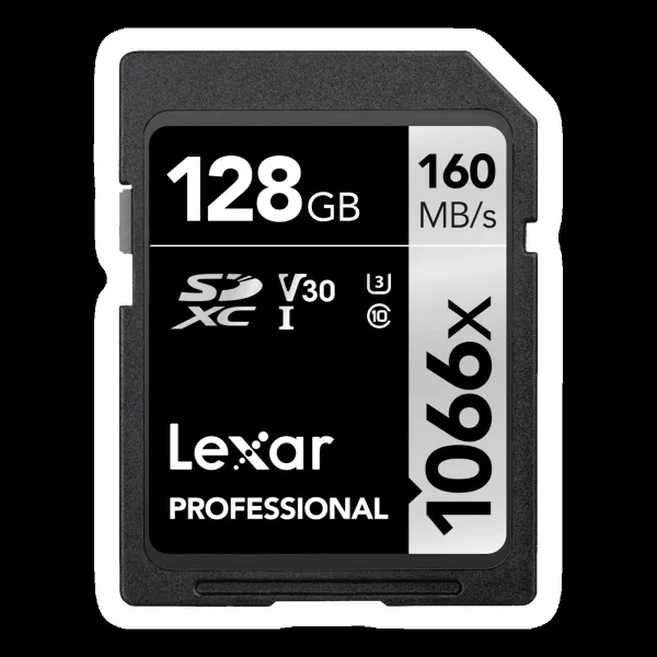 Lexar Professional 1066x SILVER Series SDXC 128GB Class 10, Class 3, Class 30 160MB/s Memory Card