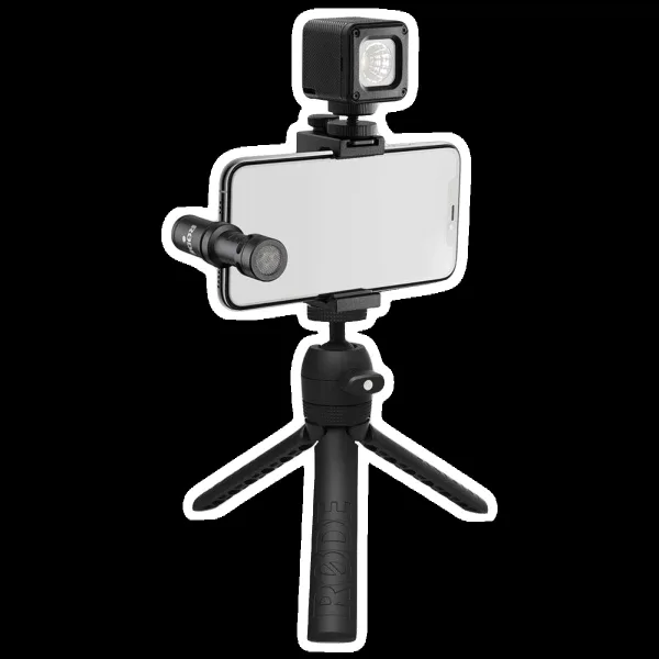 RODE VLOGVMMC Vlogger Kit for Mobile with Mic (Directional Sound Pickup, Black)