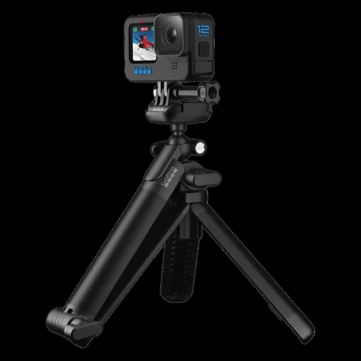 GoPro 3-Way 2.0 49.53cm Adjustable Tripod for Action Camera (360 Degree Rotatable, Black)