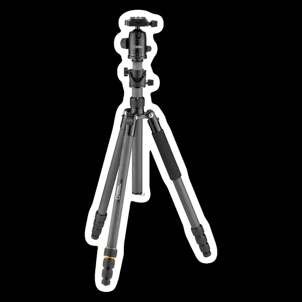 NATIONAL GEOGRAPHIC Travel Photo 188.5cm Adjustable Tripod for Camera (2 in 1, Black)