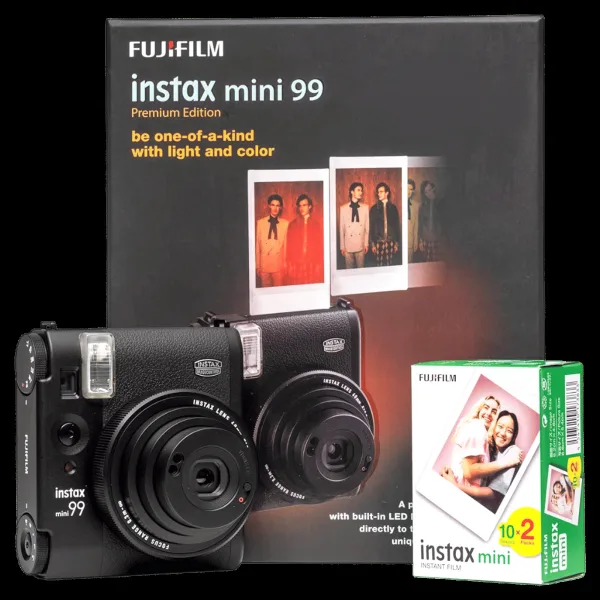FUJIFILM Instax Mini 99 Premium Edition Pack Instant Camera with 20 Shots (Black)