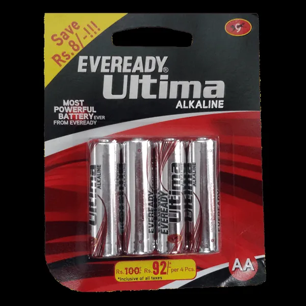 EVEREADY Ultima 2115 BP4 2100 mAh Alkaline AA Battery (Pack of 4)