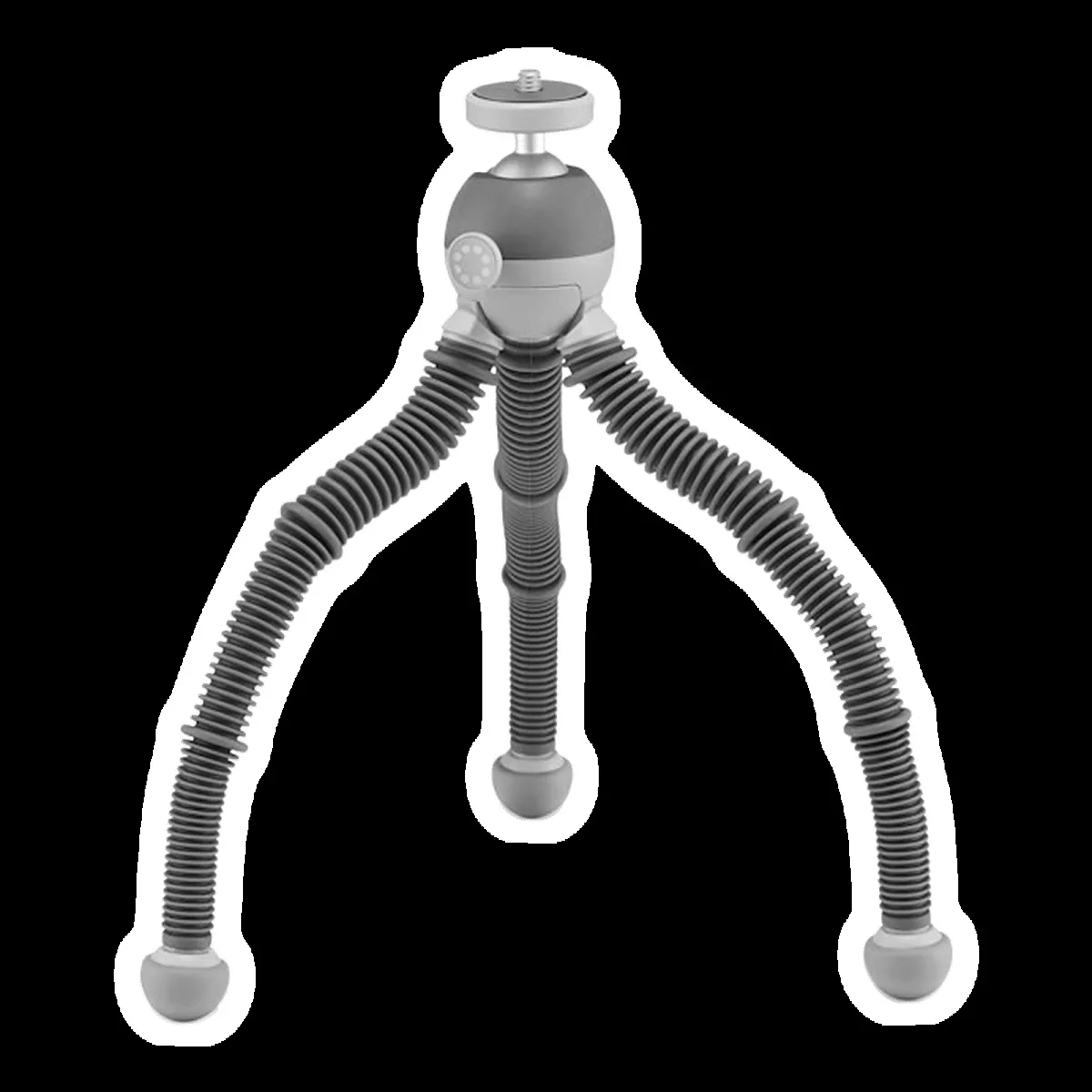 JOBY PodZilla 25cm Adjustable Tripod for Mobile and Camera (360 Degree GripTight, Grey)