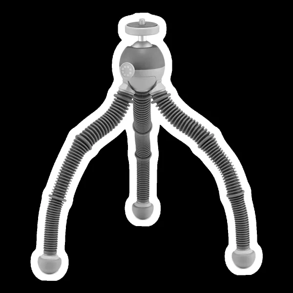 JOBY PodZilla 25cm Adjustable Tripod for Mobile and Camera (360 Degree GripTight, Grey)