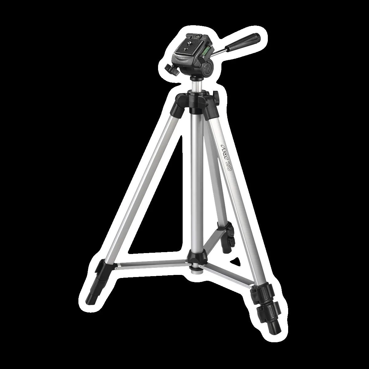 hama Star 20 125cm Adjustable Tripod for Camera (3D Tilt Head, Silver)