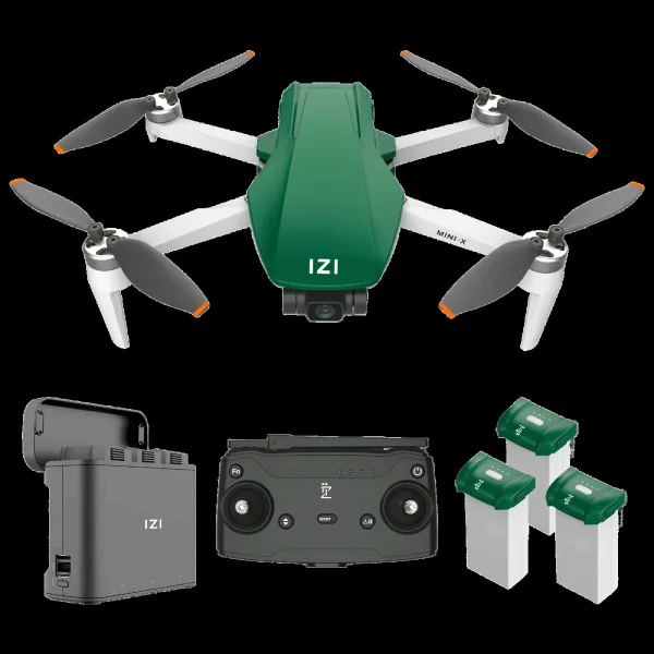 IZI Mini X Drone Combo (3 Axis Stabilized Gimbal, Dark Green)