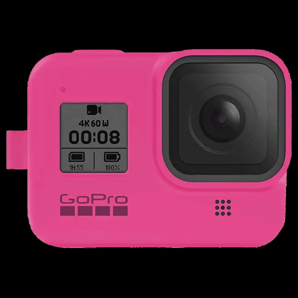 GoPro Sleeve for Action Camera (Adjustable Lanyard, AJSST-007, Electric Pink)