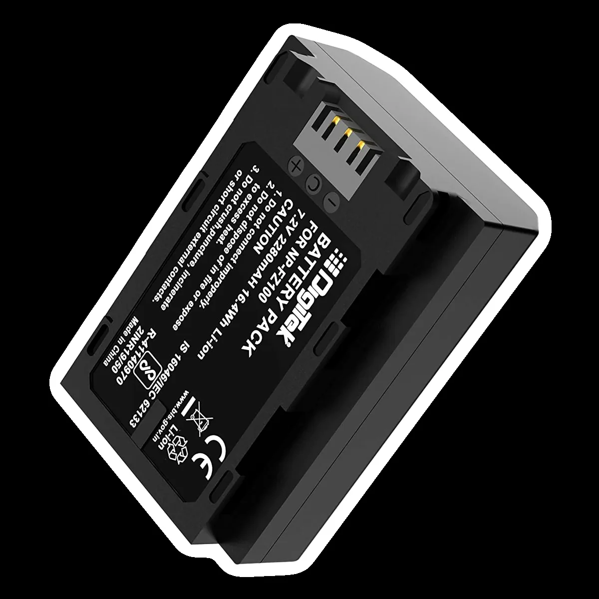 DigiTek FZ100 Platinum 2280 mAh Li-ion Rechargeable Battery for Alpha a9 II, a9, a7R IV and a7R III