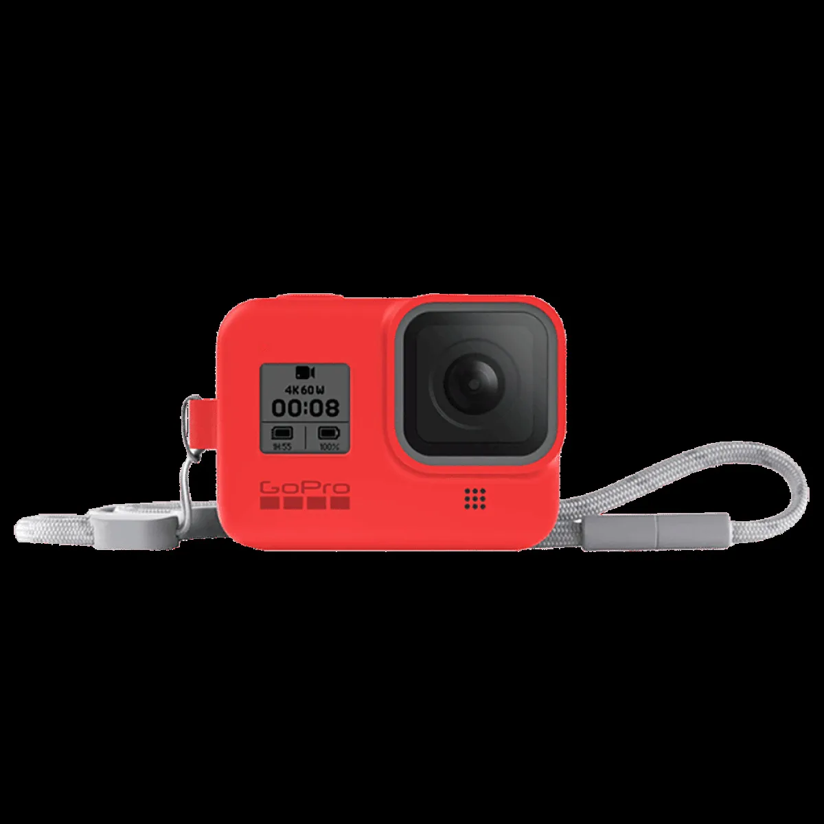 GoPro Sleeve for Action Camera (Adjustable Lanyard, AJSST-008, Firecracker Red)