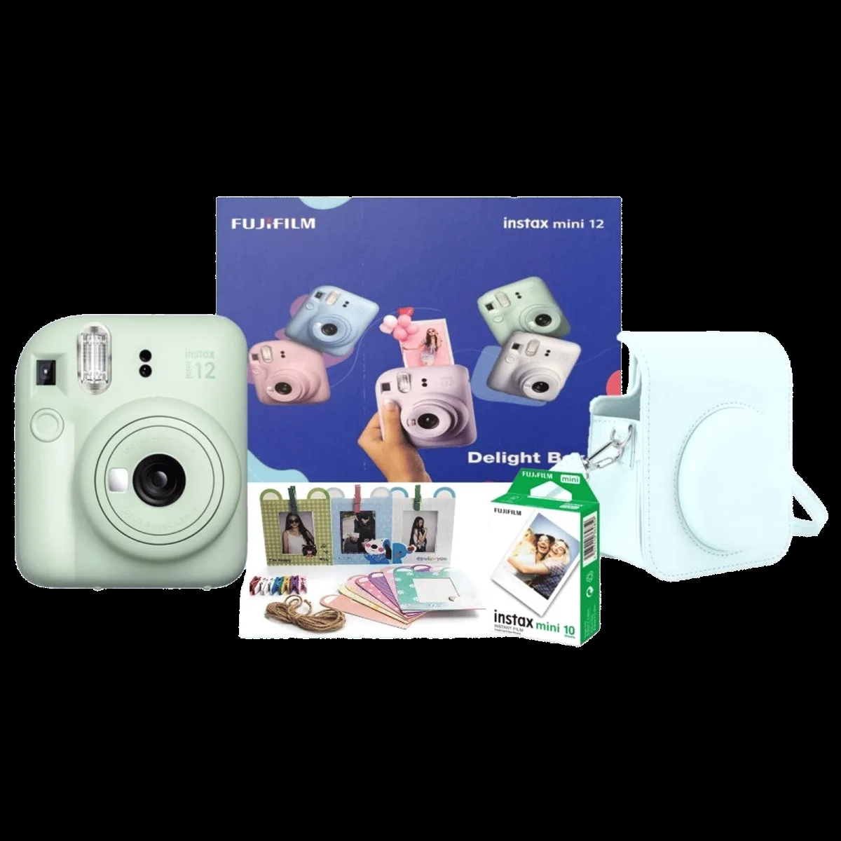 FUJIFILM Instax Mini 12 Delight Box Instant Camera with 10 Shots (Mint Green)