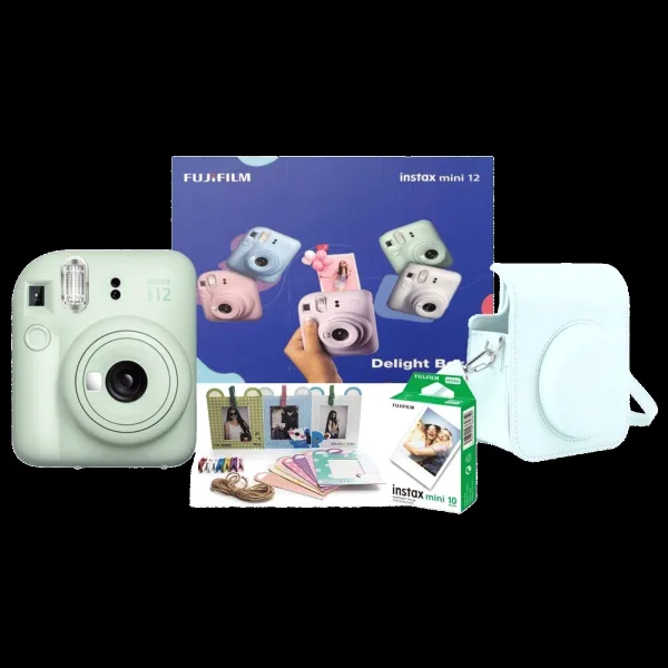 FUJIFILM Instax Mini 12 Delight Box Instant Camera with 10 Shots (Mint Green)