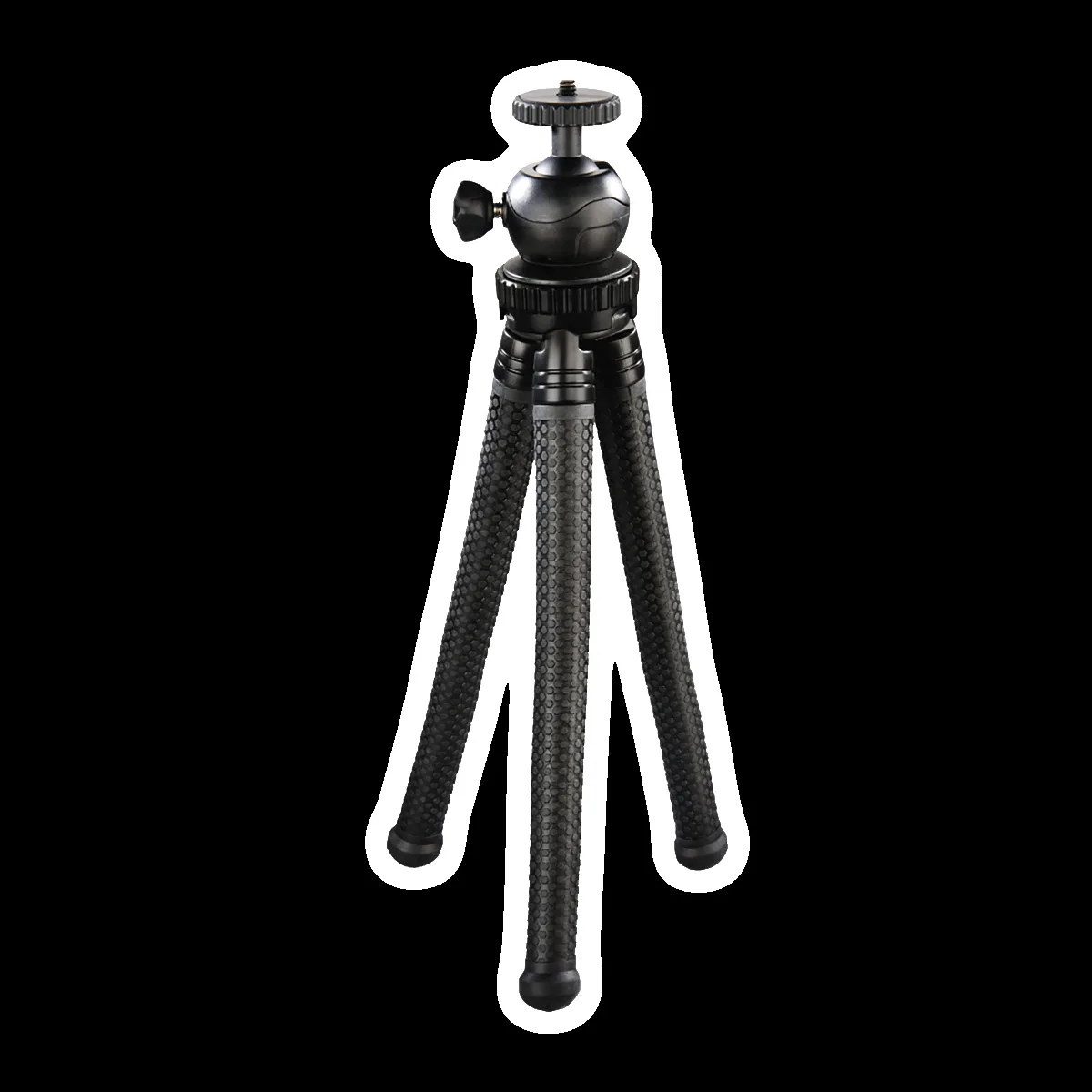 hama Flex Pro 27cm Adjustable Tripod for Mobile and Camera (Ball Head, Black)