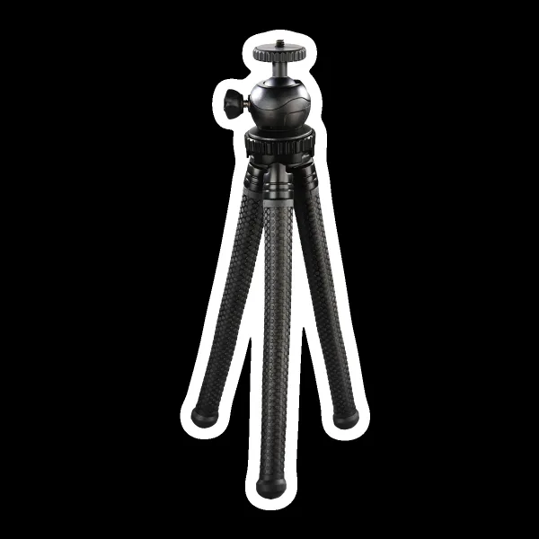 hama Flex Pro 27cm Adjustable Tripod for Mobile and Camera (Ball Head, Black)