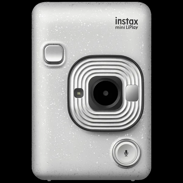 FUJIFILM Instax Mini LiPlay Instant Camera with 10 Instant Films (Stone White)
