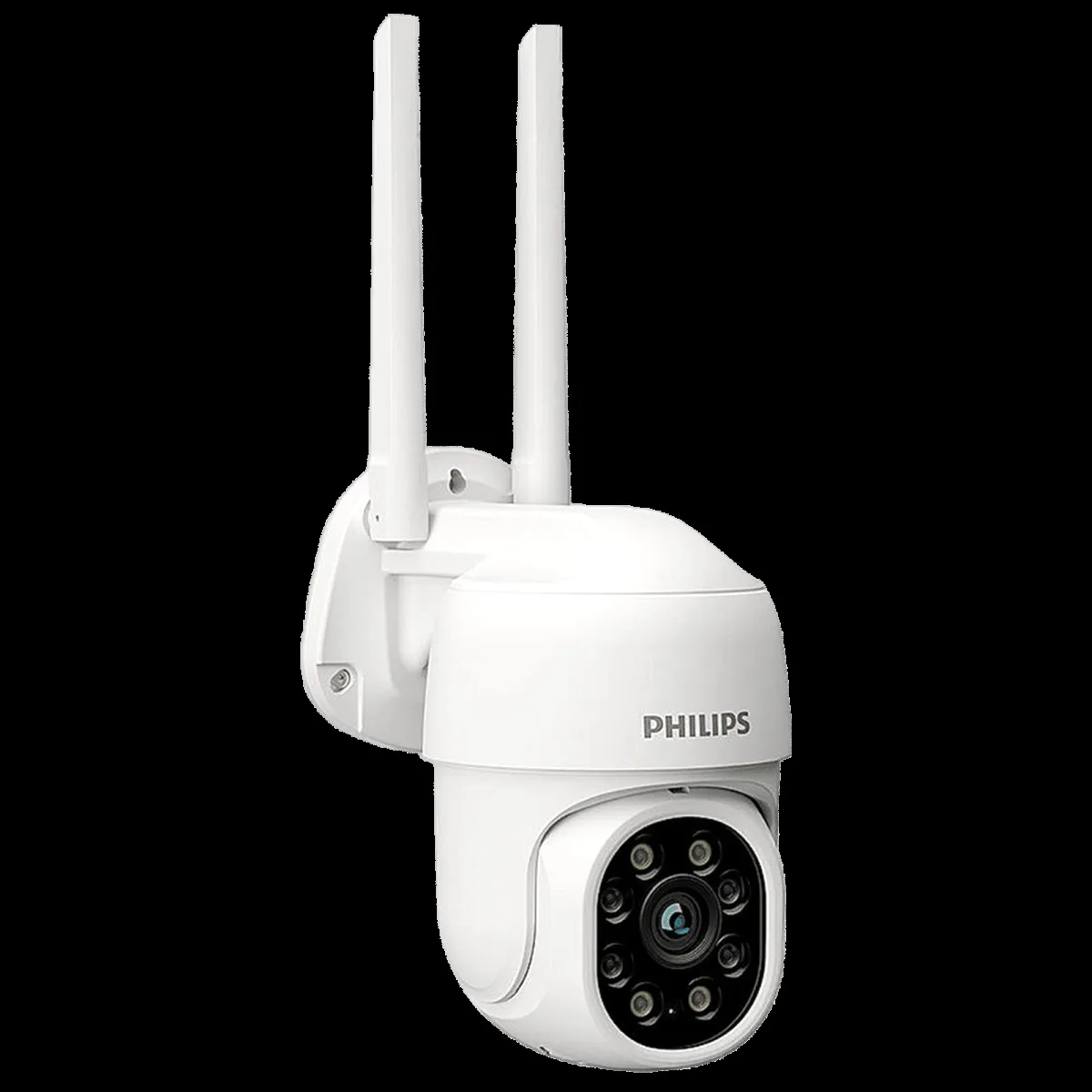 PHILIPS HSP3800 360 Degree Outdoor CCTV Security Camera (IP65 Weatherproof Rating, White)