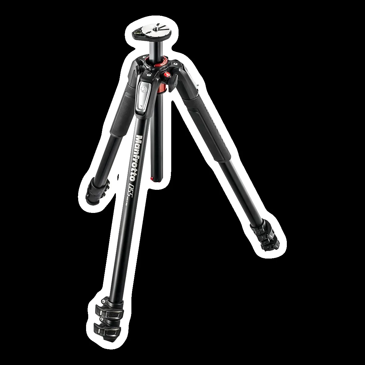 Manfrotto 55 170cm Adjustable Tripod for Camera (90 Degree Column System, Black)