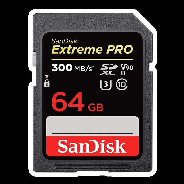 SanDisk Extreme PRO SDXC 64GB Class 3, Class 90 300MB/s Memory Card