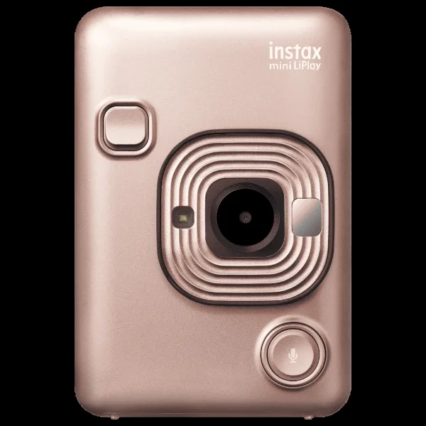 FUJIFILM Instax Mini LiPlay Instant Camera with 10 Instant Films (Blush Gold)