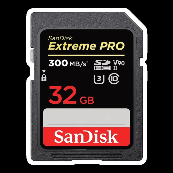 SanDisk Extreme PRO SDHC 32GB Class 3, Class 90 300MB/s Memory Card