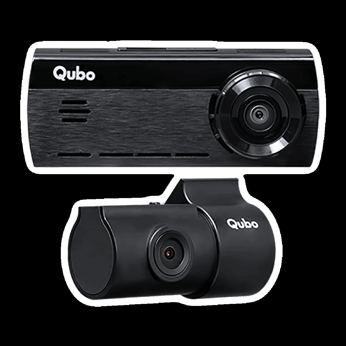 Qubo Dashcam Pro 4K UHD and 8MP Action Camera with Rear Camera (Black)