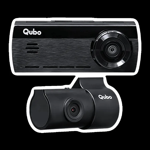 Qubo Dashcam Pro 4K UHD and 8MP Action Camera with Rear Camera (Black)