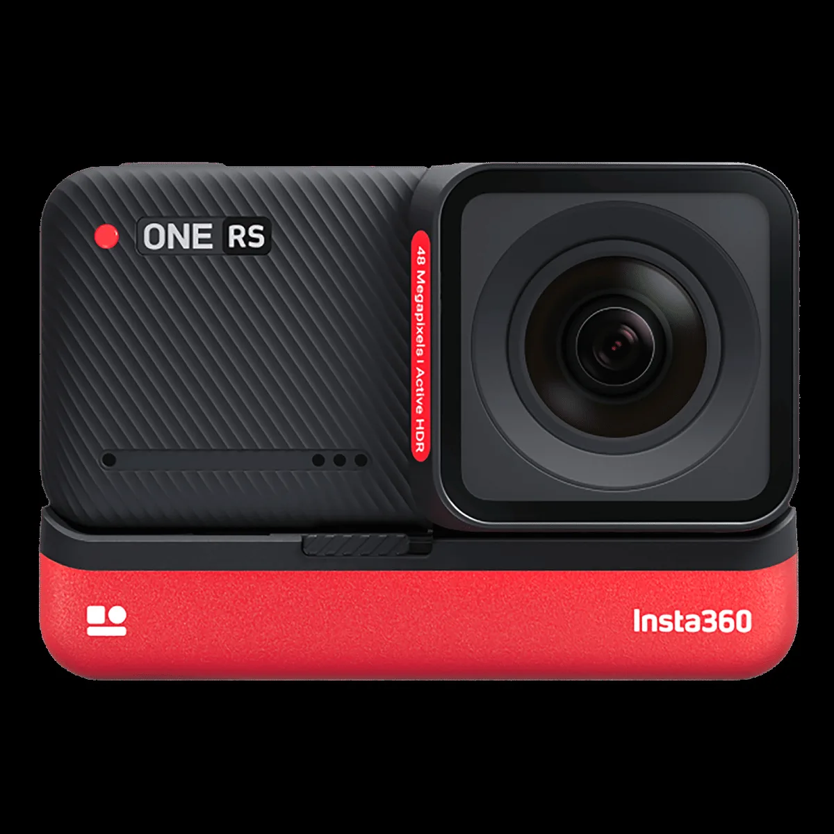Insta360 One RS 4k Edition 6K and 48MP 60 FPS Waterproof Action Camera with FlowState Stabilisation (Black & Red)
