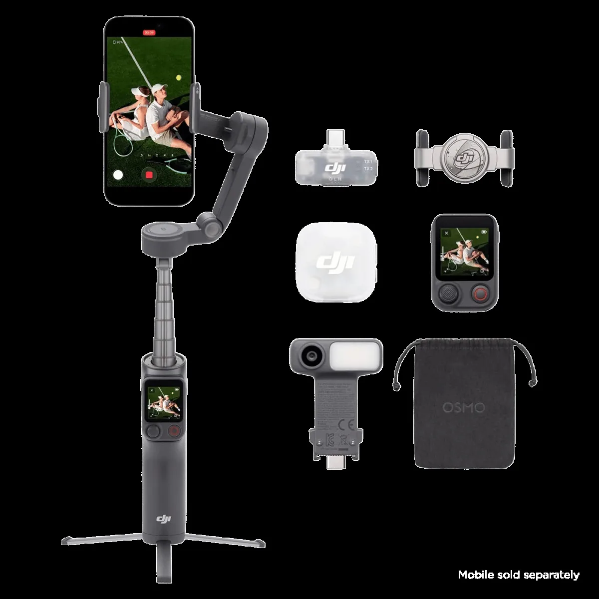 DJI 8P Creatore Combo 3-Axis Gimble for Mobile (Enhanced ActiveTrack 7.0, Black)