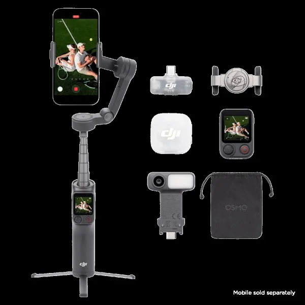 DJI 8P Creatore Combo 3-Axis Gimble for Mobile (Enhanced ActiveTrack 7.0, Black)