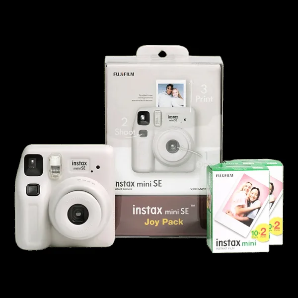 FUJIFILM Instax Mini SE Joy Pack Instant Camera with 40 Shots (Gray)