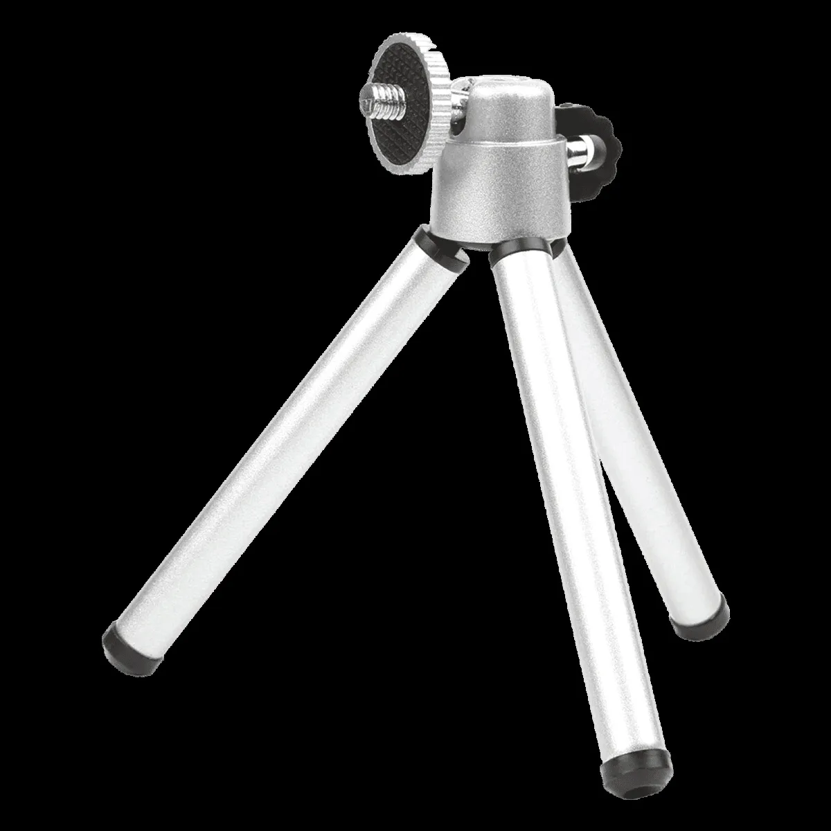 HIFFIN Mini 17.5cm Adjustable Tripod for Mobile and Camera (360 Degree Rotatable, Silver)