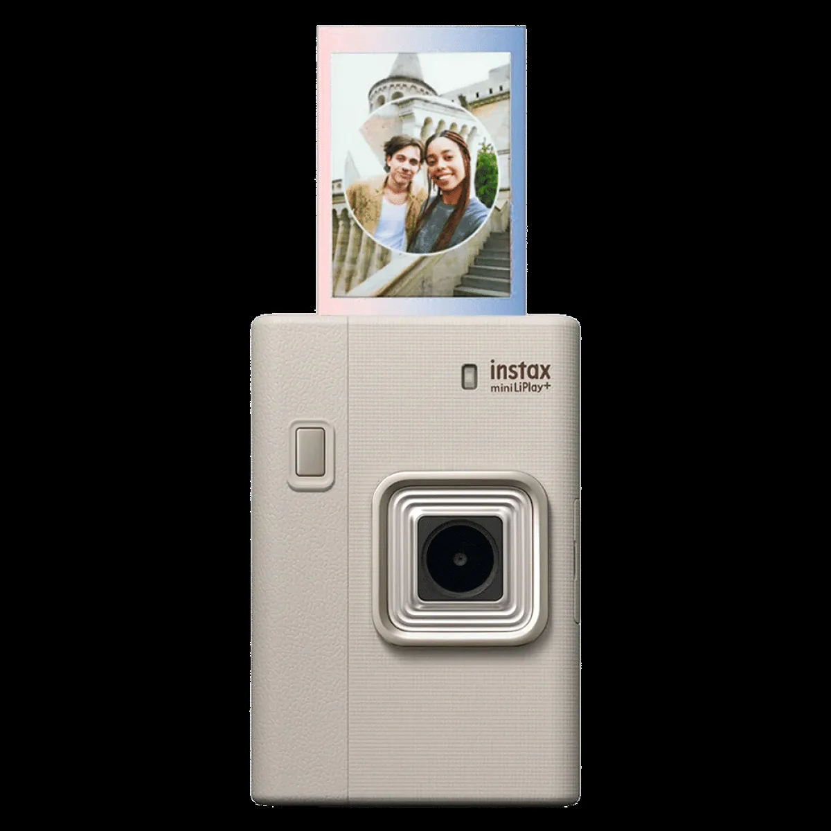 FUJIFILM Instax Mini LiPlay Plus Instant Camera with 10 Instant Films (Sand Beige)