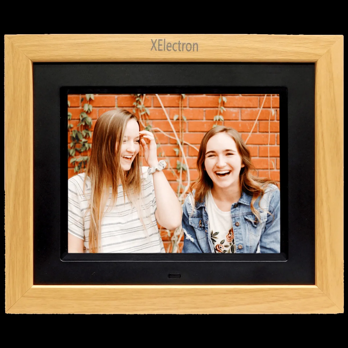 XElectron 20.32cm (8 Inches) Digital Photo Frame (IPS Display, DPF805Wi, Wooden and Black)