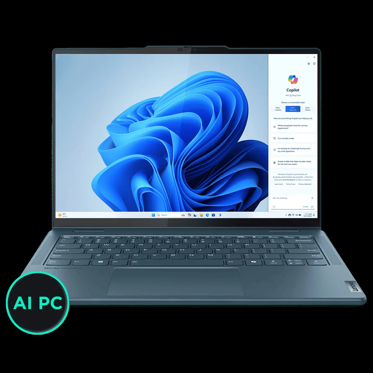 Lenovo Yoga 7 14IML9 Intel Core Ultra 5 Touchscreen 2-in-1 Laptop (16GB, 512GB SSD, Windows 11 Home, 14 inch WUXGA OLED Display, MS Office Home 2024, Tidal Teal, 1.49 KG)