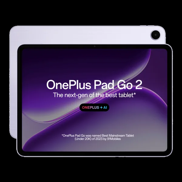 OnePlus Pad Go 2 Wi-Fi Android Tablet (12.1 Inch, 8GB RAM, 256GB ROM, Lavender Drift)