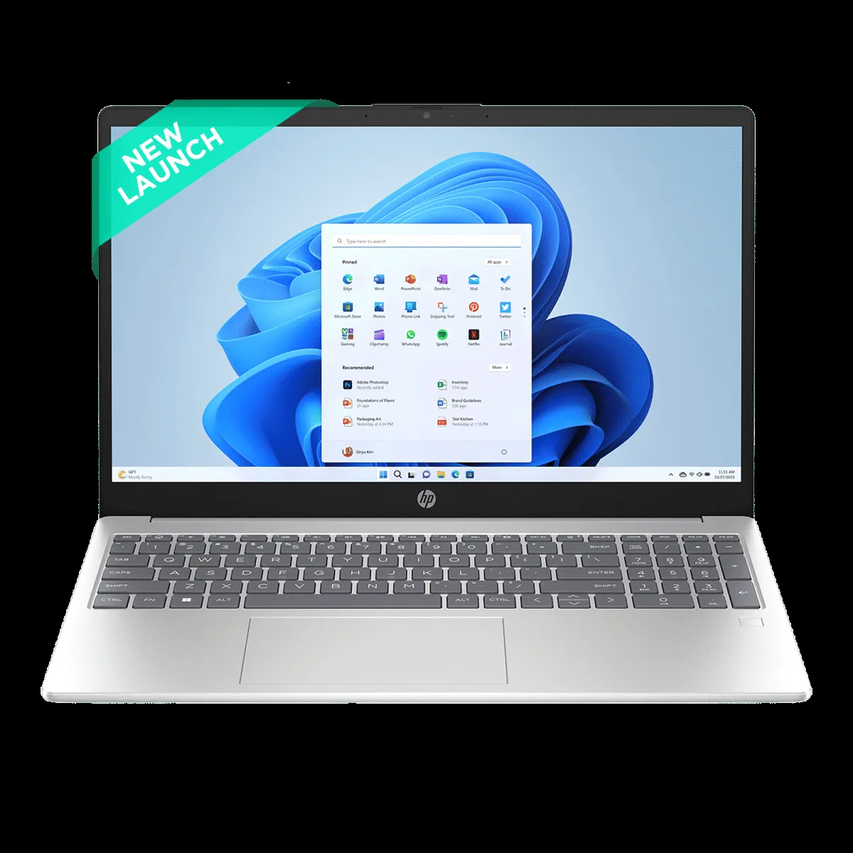 HP 15-HR0009TU Intel Core 5 120U 13th Gen Laptop (16GB, 512GB SSD, Windows 11 Home, 15.6 inch Full HD Display, MS Office Home 2024, Natural Silver, 1.59 KG)