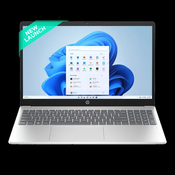 HP 15-HR0009TU Intel Core 5 120U 13th Gen Laptop (16GB, 512GB SSD, Windows 11 Home, 15.6 inch Full HD Display, MS Office Home 2024, Natural Silver, 1.59 KG)