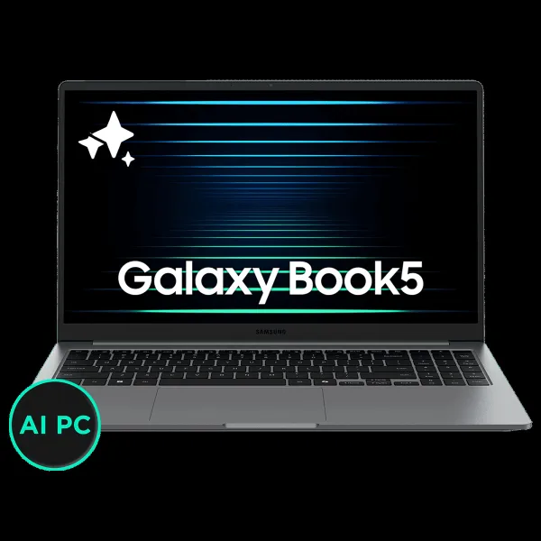SAMSUNG Galaxy Book5 Intel Core Ultra 5 Thin & Light Laptop (16GB, 512GB SSD, Windows 11 Home, 15.6 inch Full HD IPS Display, MS Office Home 2024, Gray, 1.55 KG)