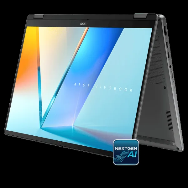 ASUS Vivobook 14 Flip Intel Core Ultra 5 Touchscreen 2-in-1 Laptop (16GB, 512GB SSD, Windows 11 Home, 14 inch OLED Display, MS Office Home 2024 & MS 365 Basic, Matte Gray, 1.57 KG)