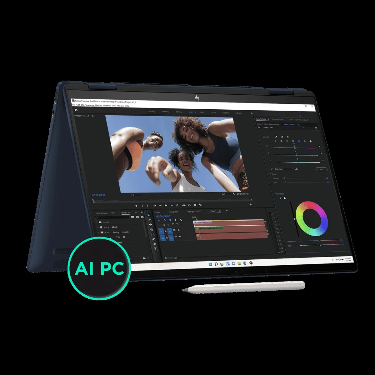 HP Envy x360 14 fc0078TU Intel Core Ultra 5 Touchscreen 2-in-1 Laptop (16GB, 512GB SSD, Windows 11 Home, 14 inch 2.8K OLED Display, MS Office 2021, Atmospheric Blue, 1.39 KG)