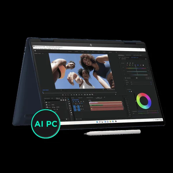 HP Envy x360 14 fc0078TU Intel Core Ultra 5 Touchscreen 2-in-1 Laptop (16GB, 512GB SSD, Windows 11 Home, 14 inch 2.8K OLED Display, MS Office 2021, Atmospheric Blue, 1.39 KG)