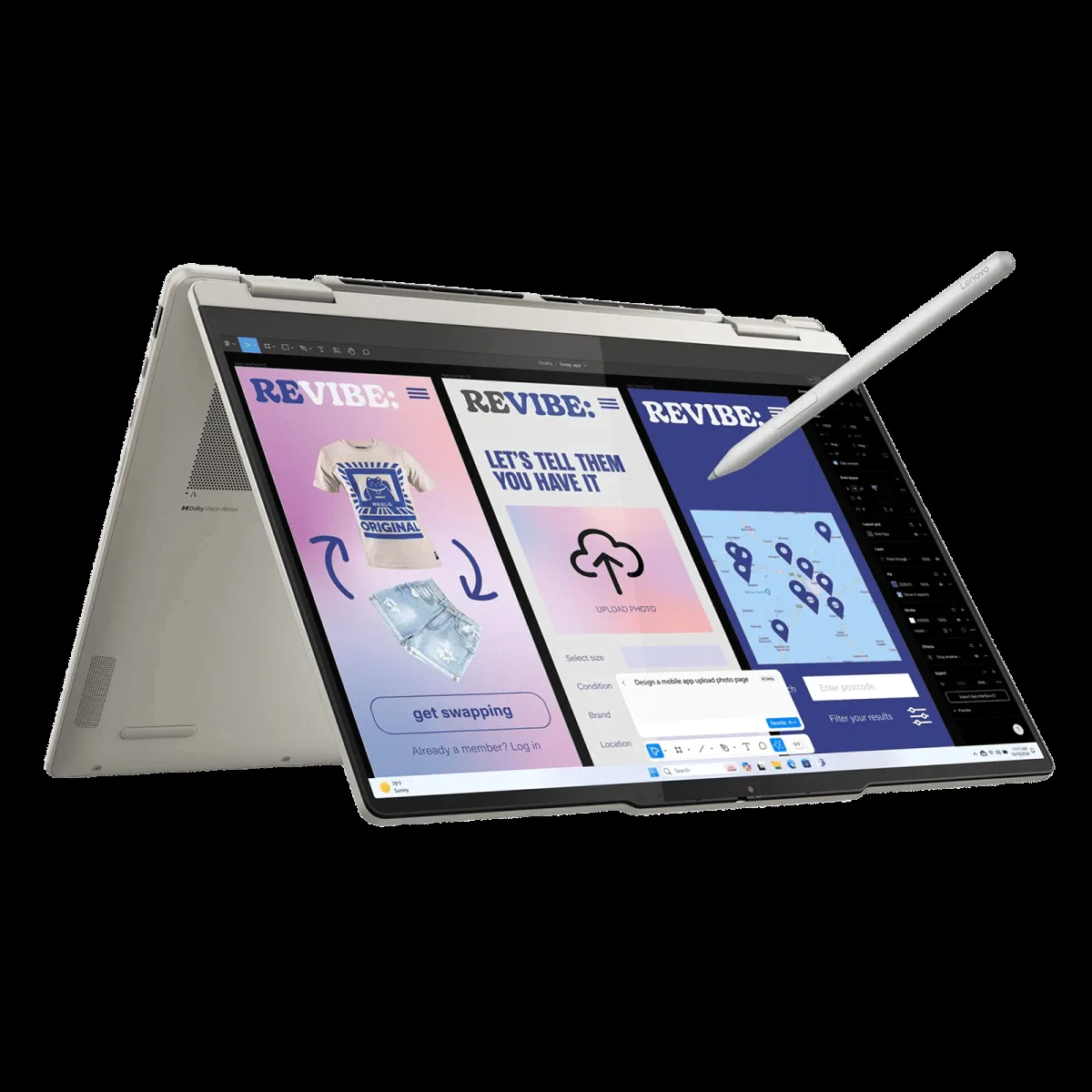 Lenovo Yoga 7 14ILL10 Intel Core Ultra 5 Touchscreen 2-in-1 Laptop (16GB, 1TB SSD, Windows 11 Home, 14 inch WUXGA OLED Display, MS Office 2024, Seashell, 1.38 KG)