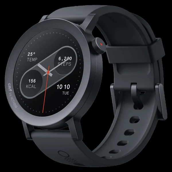 Nothing Watch Pro 2 Smartwatch with Bluetooth Calling (33.52mm AMOLED Display, IP68 Water Resistant, Dark Grey Strap)