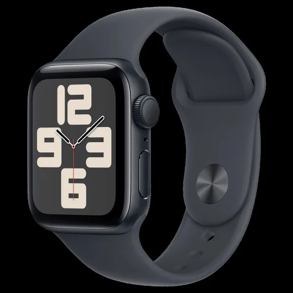Apple Watch SE GPS with Midnight Sport Band - S/M (40mm Retina LTPO OLED Display, Midnight Aluminium Case)