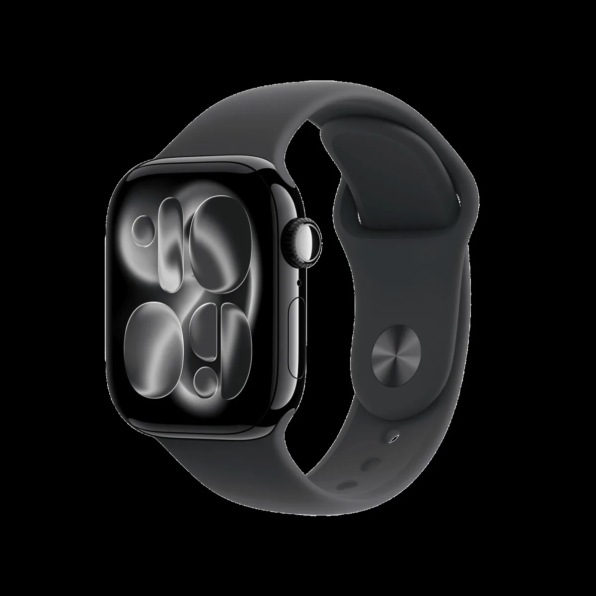 Apple Watch Series 11 GPS with Black Sport Band - S/M (42mm Retina LTPO3 OLED Display, Jet Black Aluminium Case)